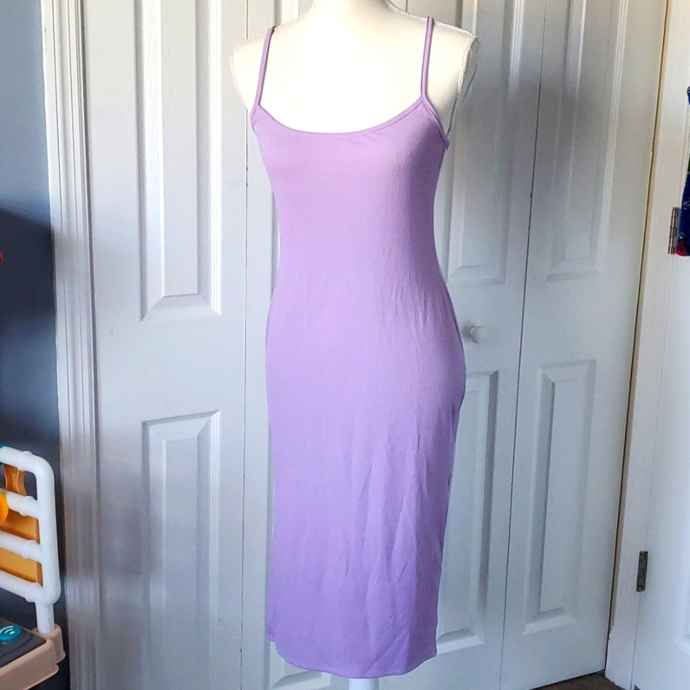 Nasty Gal Midi Dress, Purple, 8